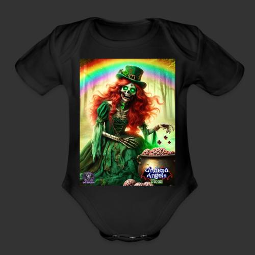 Fiona Undead Angel Leprechaun Queen #DFZ-007B - Organic Short Sleeve Baby Bodysuit