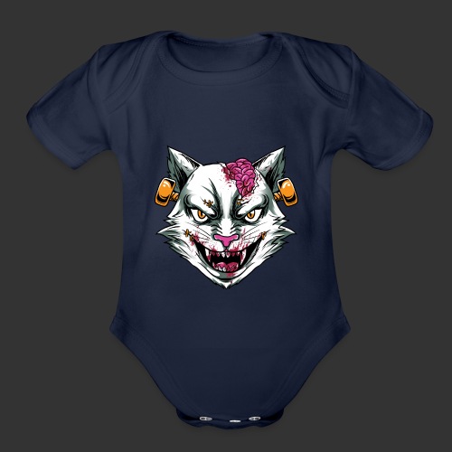 Horror Mashups: Zombie Stein Cat T-Shirt - Organic Short Sleeve Baby Bodysuit
