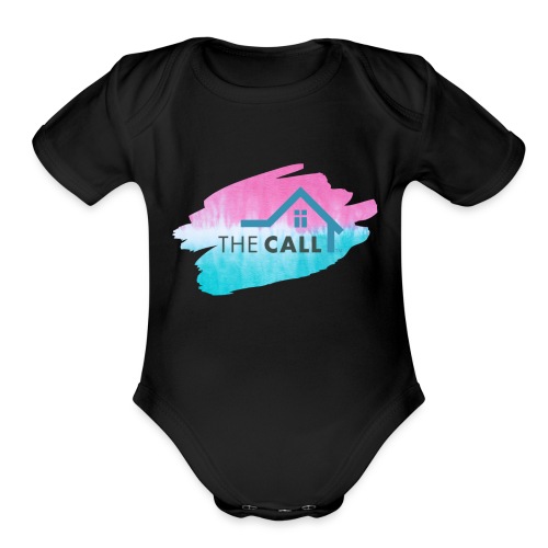 The CALL tie dye logo- Cleburne County - Organic Short Sleeve Baby Bodysuit