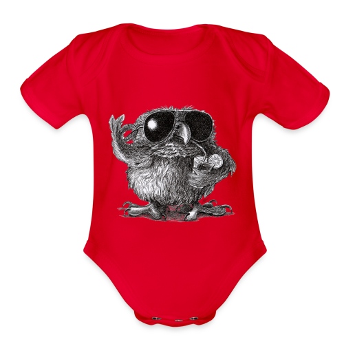 Cool Owl - Organic Short Sleeve Baby Bodysuit