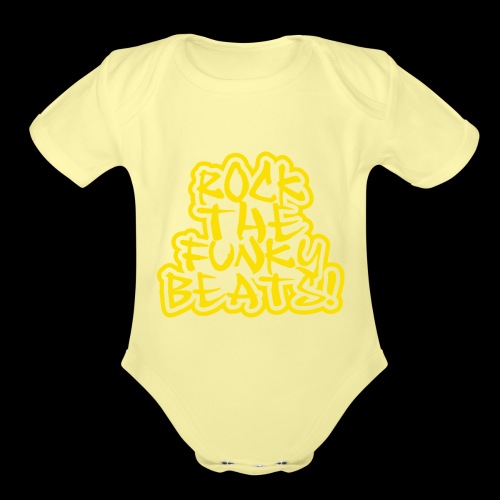 Rock The Funky Beats! - Organic Short Sleeve Baby Bodysuit