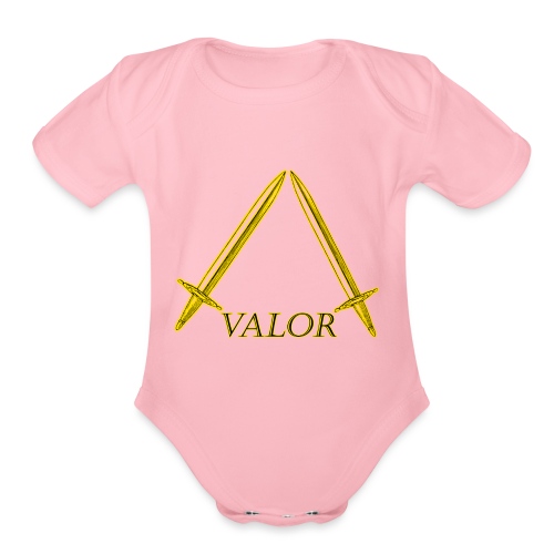 Valor Golden Graphic - Organic Short Sleeve Baby Bodysuit