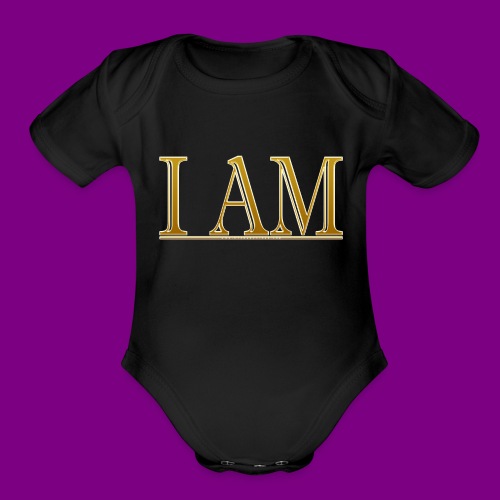 I AM - Gold - Organic Short Sleeve Baby Bodysuit