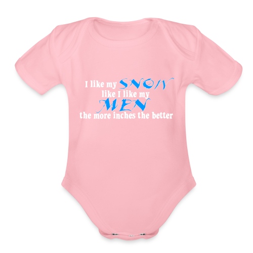 Snow & Men - The More Inches the Better - Organic Short Sleeve Baby Bodysuit