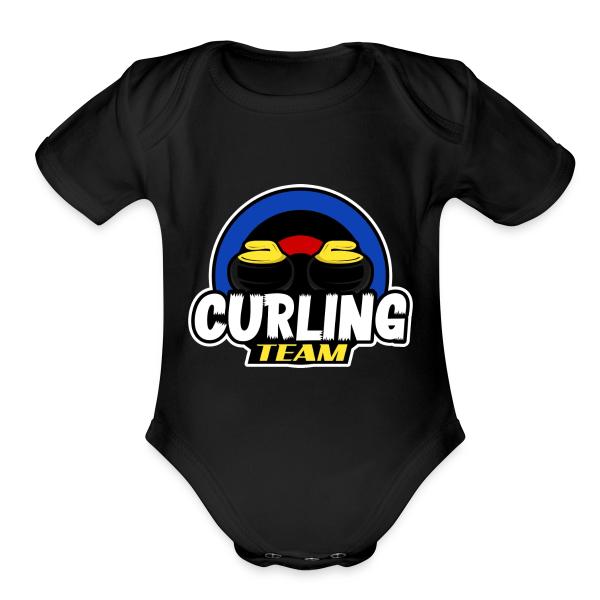 Curling team logo Organic Short Sleeve Baby Bodysuit