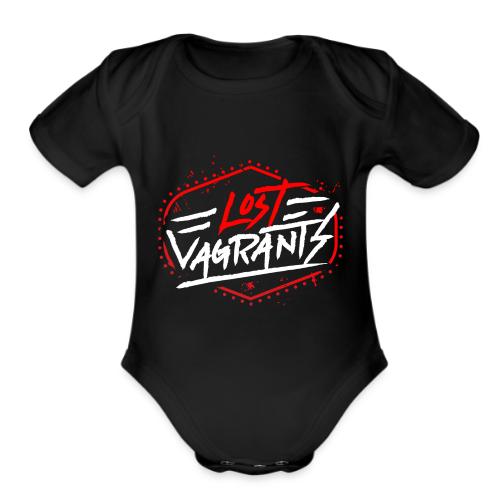 White Logo for Dark Colors - Organic Short Sleeve Baby Bodysuit
