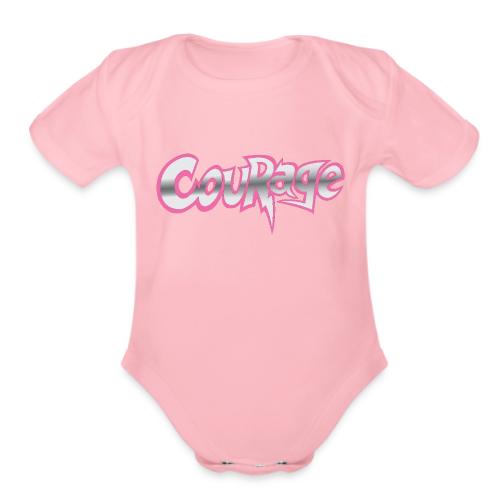 NEW COURAGE LOGO - Organic Short Sleeve Baby Bodysuit