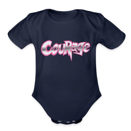 NEW COURAGE LOGO - Organic Short Sleeve Baby Bodysuit