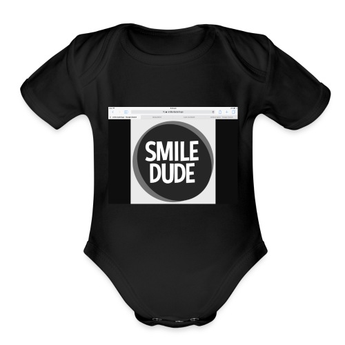 Smile dude - Organic Short Sleeve Baby Bodysuit