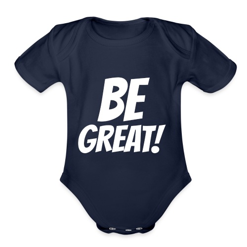 Be Great White - Organic Short Sleeve Baby Bodysuit