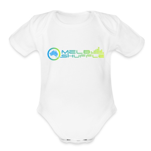Melbshuffle Gradient Logo - Organic Short Sleeve Baby Bodysuit