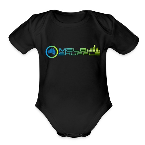 Melbshuffle Gradient Logo - Organic Short Sleeve Baby Bodysuit