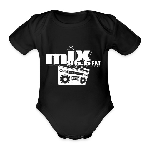 MIX 96.6 BOOM BOX - Organic Short Sleeve Baby Bodysuit