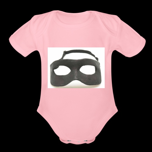 Masked Man - Organic Short Sleeve Baby Bodysuit