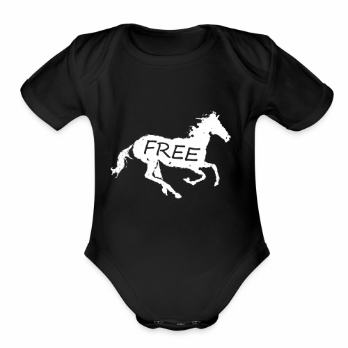 Free like a Horse - Organic Short Sleeve Baby Bodysuit