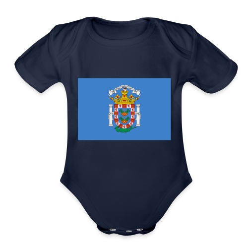 Melilla Flag - Organic Short Sleeve Baby Bodysuit
