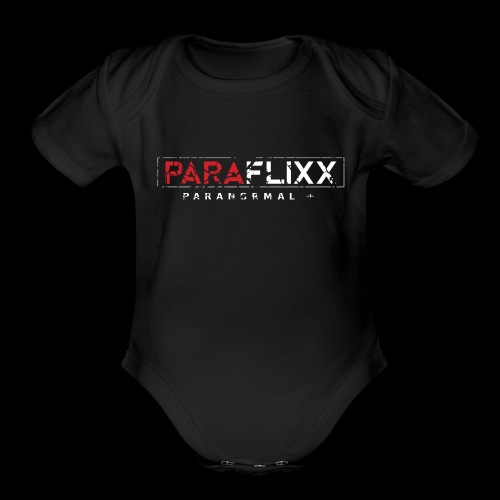 PARAFlixx White Grunge - Organic Short Sleeve Baby Bodysuit