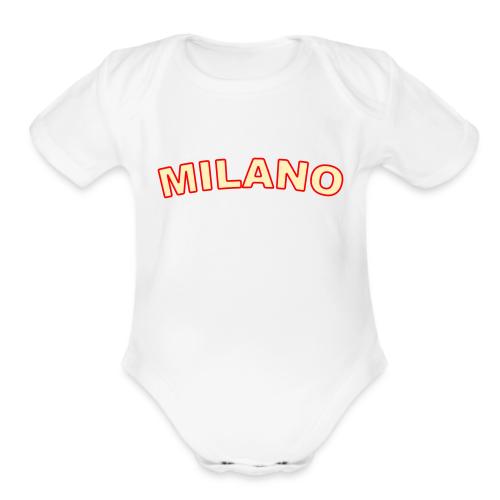 milano_2_color - Organic Short Sleeve Baby Bodysuit