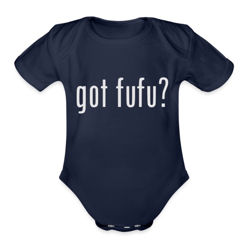 gotfufu-white - Organic Short Sleeve Baby Bodysuit