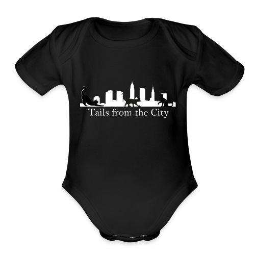 tails6 - Organic Short Sleeve Baby Bodysuit