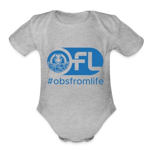 Observations from Life Logo with Hashtag - Organic Short Sleeve Baby Bodysuit