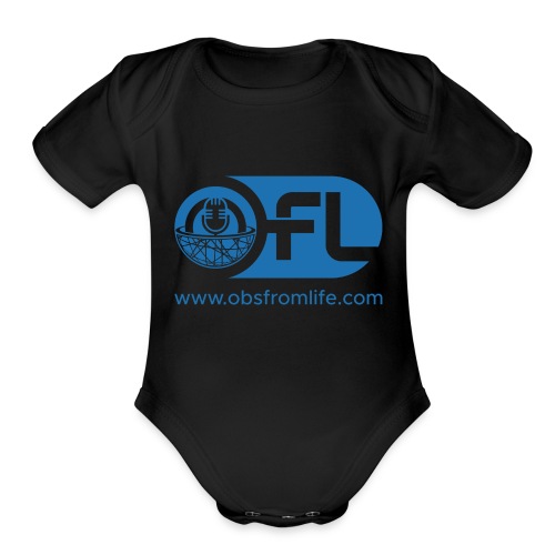 Observations from Life Logo with Web Address - Organic Short Sleeve Baby Bodysuit