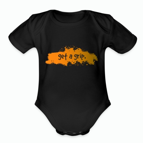 Orange Grip - Organic Short Sleeve Baby Bodysuit