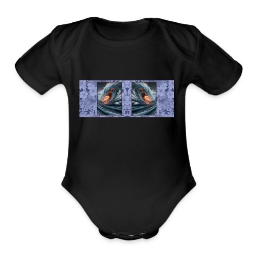 Copper Light Wave - Organic Short Sleeve Baby Bodysuit