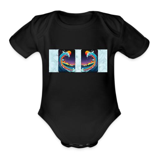 Sunshine Surfing - Organic Short Sleeve Baby Bodysuit