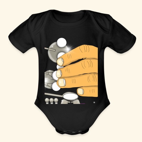 saxy fingers transparent png - Organic Short Sleeve Baby Bodysuit