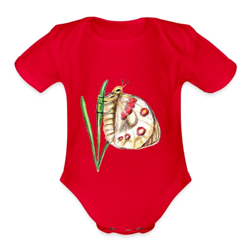 Butterfly - Organic Short Sleeve Baby Bodysuit