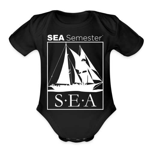 SEA_logo_WHITE_eps - Organic Short Sleeve Baby Bodysuit