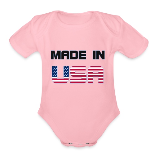 Made in USA - Organic Short Sleeve Baby Bodysuit