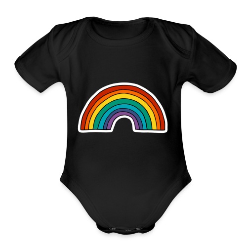 Rainbow - Organic Short Sleeve Baby Bodysuit