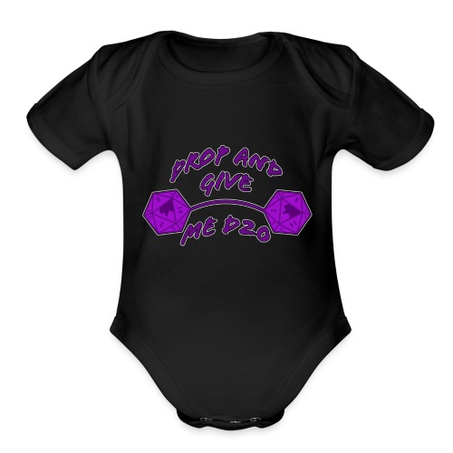 Drop and Give Me D20 - Organic Short Sleeve Baby Bodysuit