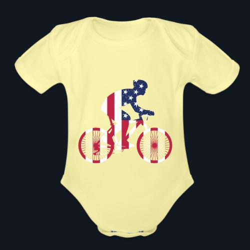 American Cyclist - Organic Short Sleeve Baby Bodysuit