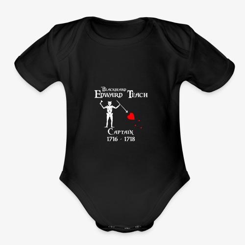 Captain Edward Blackbeard Teach - Organic Short Sleeve Baby Bodysuit