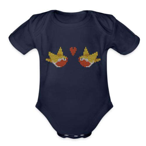 love birds - Organic Short Sleeve Baby Bodysuit