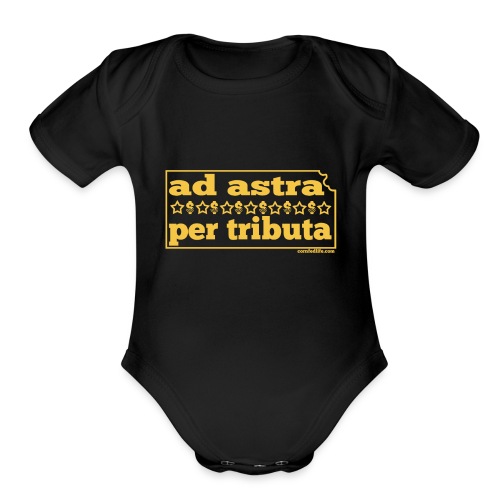ad astra per tributa - Organic Short Sleeve Baby Bodysuit