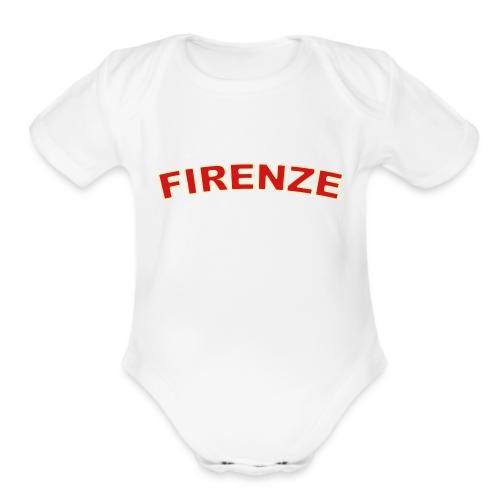 firenze_2_color - Organic Short Sleeve Baby Bodysuit
