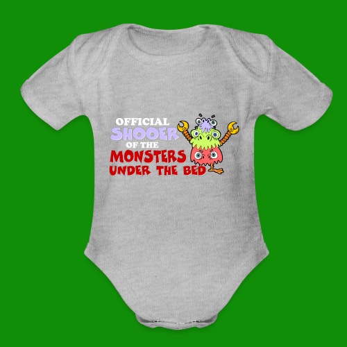 Official Shooer of the Monsters Under the Bed - Organic Short Sleeve Baby Bodysuit
