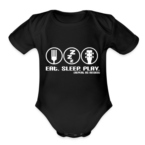 Eat. Sleep. Repeat - Organic Short Sleeve Baby Bodysuit