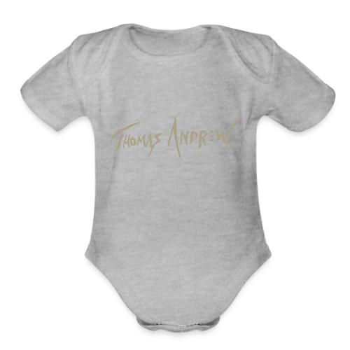 Thomas Andrew Signature_d - Organic Short Sleeve Baby Bodysuit