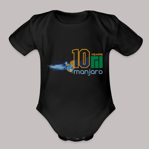Manjaro 10 years splash colors - Organic Short Sleeve Baby Bodysuit