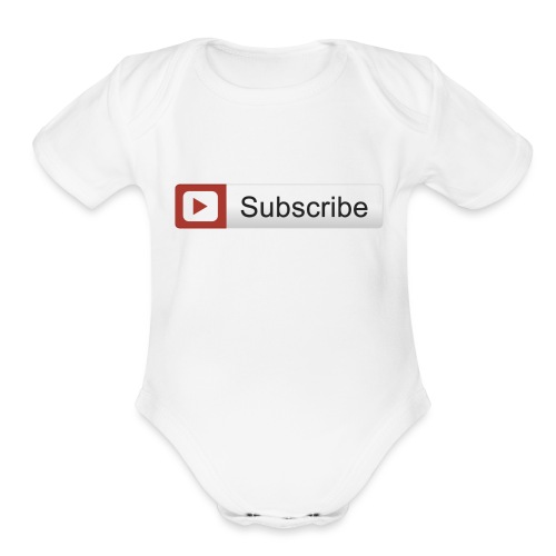YOUTUBE SUBSCRIBE - Organic Short Sleeve Baby Bodysuit