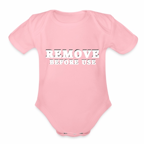 Remove Before Use for dark - Organic Short Sleeve Baby Bodysuit