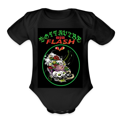 gottavibe flash 020 - Organic Short Sleeve Baby Bodysuit