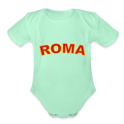roma_2_color - Organic Short Sleeve Baby Bodysuit