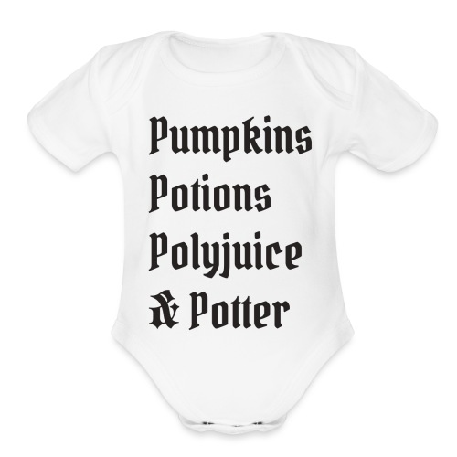 Pumpkins Potions Polyjuice & Potter - Organic Short Sleeve Baby Bodysuit