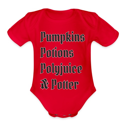 Pumpkins Potions Polyjuice & Potter - Organic Short Sleeve Baby Bodysuit